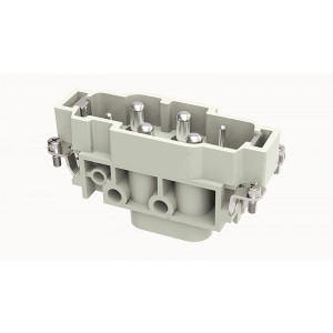 Вилочная контактная вставка DK-4/2-M, Вилочная контактная вставка, винтовая фиксация, 4/2 полюса + PE, типоразмер 16B, 690V, 80A, сечение обслуживаемых проводников 1,5-16 мм кв, тип покрытия контактов: серебро