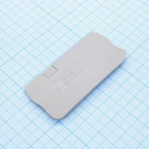 D-GW2.5-3-GY, Торцевая крышка, для клемм WS2.5-TW..., цвет: серый