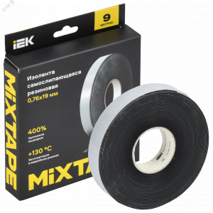 MIXTAPE PRO Изолента самослипающаяся резиновая с подложкой 0,76х19мм 9м 23 IEK MT7-IZ32-C076-19-09
