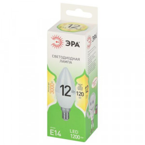 Лампа светодиодная LED 12 Вт 1200Лм 3000К свеча теплый E14 220-240В LED B35-12W-830-E14 Green Line Б0067089