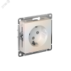 Розетка 1-м СП AtlasDesign 16А IP20 с заземл. механизм жемчуж. SE ATN000443