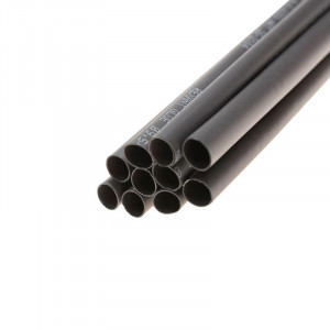 Трубка термоусадочная СТТК (2:1) 9,5/4,75 черная, двустенная клеевая термоусаживаемая трубка в метровой нарезке