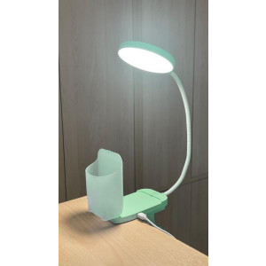 Светильник светодиодный настольный UF-751 C05 7Вт ССТ 3 уровня яркости с прищепкой зел. Ultraflash 14487