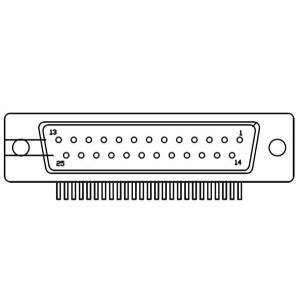 182-015-213R531, Стандартные соединители D-Sub  15P FEMALE RT ANGLE .318" FOOTPRINT
