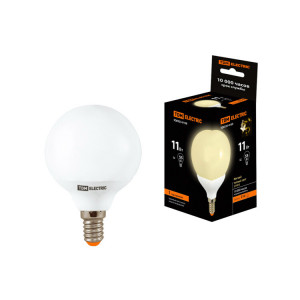 Лампа энергосберегающая КЛЛ-G55-11 Вт-2700 К–Е14 TDM (кр.10шт) [SQ0323-0159]