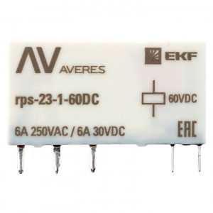 Реле промежуточное РП slim 23/1 6A 60В DC rps-23-1-60DC