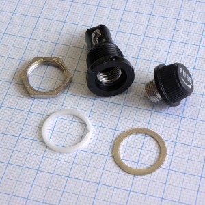 ZH254, Держатель предохранителя  5*20mm, закрытого типа, монтаж на панель
