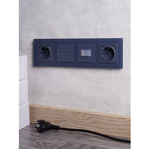 BRITE Роз. с з/к/ш 16А с USB A+A 3,1А РЮш10-2-БрМ мар. BR-R14-16-U21-D31-K35