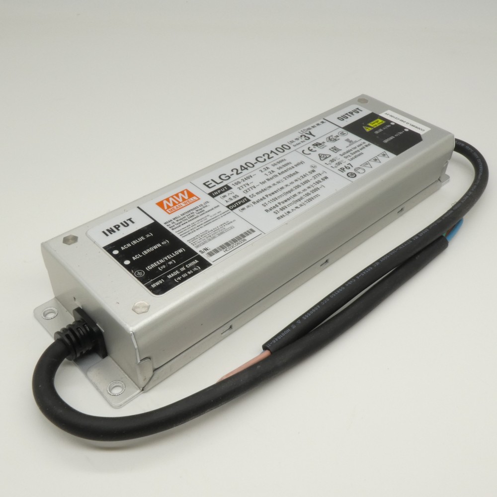 Изображение товара Источник питания AC-DC ELG-240-C2100-3Y IP67 241.5Вт широкополосный для промышленных систем