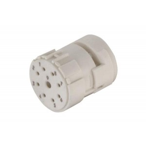 09151093101, Цилиндрические метрические разъемы Han M23 Signal, 9pin Female Crimp Insert (for 8 1mm contacts and 1 2mm contact)