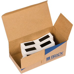 brd197137, M61EP-08-7593-BK (EPREP) этикетки, ламинированный полиэстер, B-7593 черный, 19х48 мм, 300 шт. в упаковке (только для BMP61, M611)