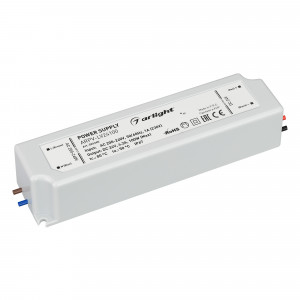 Блок питания ARPV-LV24100 (24V, 4.2A, 100W) 024345, Источник напряжения с гальванической развязкой для светодиодных изделий. Входное напряжение 200-240 VAC. Выходные параметры: 24 В, 4,2 А, 100 Вт. Встроенный PFC >0,5. Герметичный пластиковый корпус IP 67. Рабочая температура -20…+50C?. Габаритные размеры
