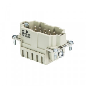 Вилочная контактная вставка BAS STF 10 2,5 50, Вилочная контактная вставка, пружинная фиксация, 10 полюсов + PE, типоразмер 10B, 500V, 16A, сечение обслуживаемых проводников 0,14-2,5 мм кв, тип покрытия контактов: серебро,