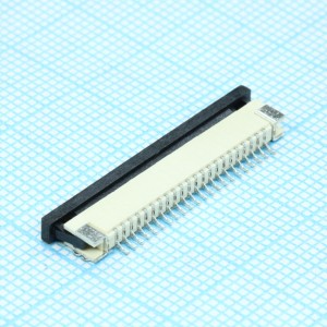 DS1020-07-22VBT1A-R, FPC разъем для шлейфа на плату, поверхностный монтаж 22pin, шаг 1.00мм (контакты снизу)