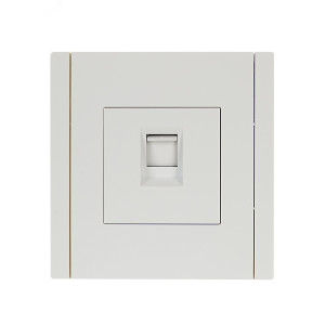 Розетка компьютерная RJ45 кат.5E FORTE&PIANO FP232 бел. IEK FP-K10-1-K01