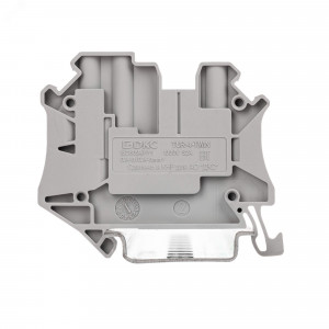 Клемма проходная , винтовой зажим, 3 точки подключения, 4 кв.мм, серая TUR-4-TWIN