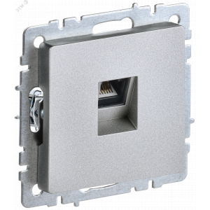 Розетка компьютерная СП RJ45 кат.5E BRITE РК10-БрА алюм. BR-K10-1-K47