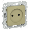 FLITE Розетка без заземления с защитными шторками безвинтовое крепление 10А РСш01-1-ФлО оливковый IEK FI-R13-10-1-K26