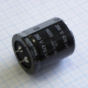 LG350M0470BPF-3540, С защёлкиваемыми выводами 350V  470uF ±20%, стандартные, 2000часов, -20...+105°С