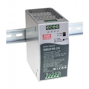 DBUF40-24, Буферный модуль 24 (23…30)В DC, выход 22 (22…29)В/40А макс., время буферизации 250мс/40A или 62с/0.1А, изоляция 2200В DC, -25…+75°С, в кожухе 63х125.2х114.9мм, крепление на DIN-рейку