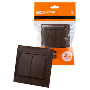 Выключатель 2-х кл. 10А венге "Лама" SQ1815-0402