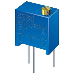 3266Z-1-101LF, Подстроечные резисторы - сквозное отверстие 1/4IN 100 OHMS 10% SQ W/Standoff Sealed