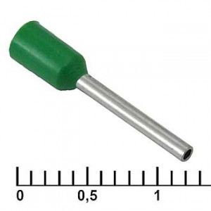 DN00510 GREEN (1X10MM), Наконечник на кабель DN00510, зеленый, 1x10 мм