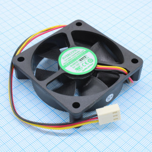 EC6015H12SA, Вентилятор 12В, 60х60х15мм , подш. скольжения, 4500 об/мин (3 pin)