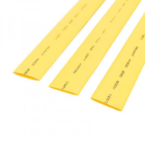 Трубка термоусадочная ТУТ нг 30,0/15,0 желтая, термоусаживаемая трубка в метровой нарезке, не поддерживает горение