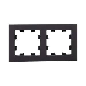 2 - местная рамка, ч-рная, пластик Эпика EKF UP1-FPB-02