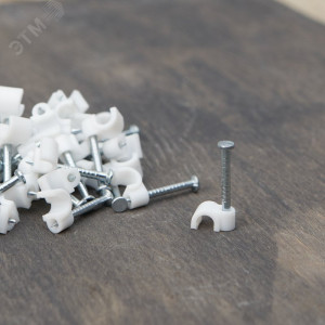 Крепеж кабеля круглый 3мм бел. (уп.50шт) 07-4003