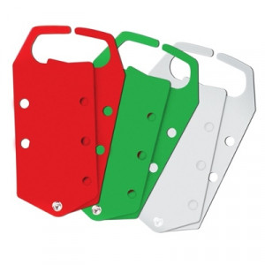 gws225196, Множители замковые под этикетку, алюминий, 184х76х5 мм, цвет – серебристый, 5 шт/упак