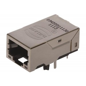 09455511130, Модульные соединители / соединители Ethernet 10/100m RJ45 Jack w/ transformer