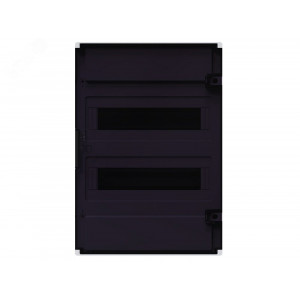 Щит распределительный навесной с пластиковой черной прозрачной дверцей на 24 модуля, OptiBox Pro 24-NKR-IP40 379798