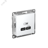 ATLASDESIGN USB РОЗЕТКА тип-C 65W высокоскор.заряд. QC, PD, механизм, БЕЛЫЙ ATN000127
