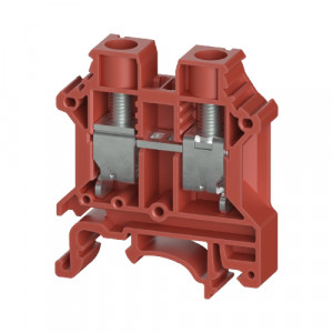 Проходная клемма WTN 10 RT, Проходная клемма, тип фиксации провода: винтовой, номинальное сечение: 10 мм кв., 57A, 1000V, ширина: 10 мм, цвет: красный тип монтажа: DIN35