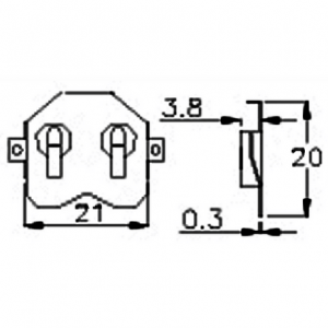 BC-2001, Держатель, размер CR2032
