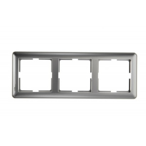 W59 3-постовая РАМКА, МАТОВЫЙ ХРОМ C2 KD-3-58