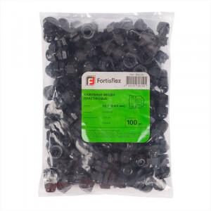 Ввод кабельный пластиковый PG 7 (3-6.5 мм) черн, Ввод кабельный герметичный пластиковый с трубной резьбой PG7, нейлон 6.6, прямой, черный, IP68, для кабелей и проводов диаметром от 3 до 6.5 мм в корпусах электрического оборудования