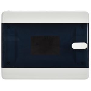 Корпус пластиковый навесной на 8 модулей ЩРН-П-8 IP41 UNION Compact черная прозрачная дверь UIC-KP12-N-08-41-K01