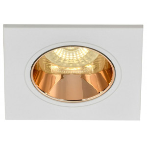 Светильник 4107 встраиваемый поворотный GU10 бел./золото пласт. LT-UVB0-4107-GU10-1-K22