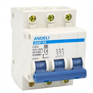 АВТ. ВЫКЛ. DZ47-63/3P 32A 4.5KA Х-КА C (, АВТ. ВЫКЛ. DZ47-63/3P 32A 4.5KA Х-КА C (ANDELI)