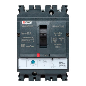 Выключатель автоматический 3п 100/63А 36кА ВА-99C Compact NS PROxima mccb99C-100-63