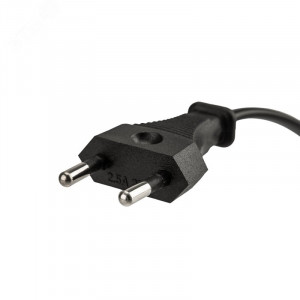 Шнур сетевой 1.8м 2x0.5кв.мм 11-1101