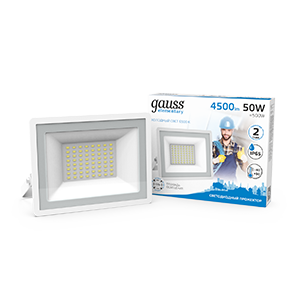 Прожектор светодиодный LED 50W 3500lm IP65 6500К белый 1/20 613120350