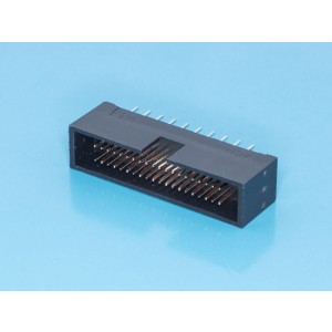 BH1.27-40-2, Разъем 2х20 вилка на плату, шаг 1,27мм, контакты в плату четырехрядные