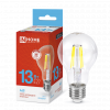 Лампа светодиодная LED-A60-deco 13Вт грушевидная прозрачная 6500К холод. бел. E27 1370лм 230В 4690612035628