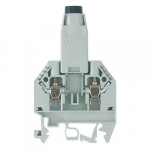 Предохранительная клемма WK 4 SI-D/U 5 X20, Предохранительная клемма, тип предохранителя: 5x25, тип фиксации провода: винтовой, номинальное сечение: 4 мм кв., 6,3A, 800V, ширина: 6 мм, цвет: серый, тип монтажа: DIN35