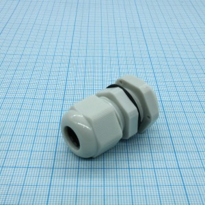 Кабельный ввод M18-LG, Кабельный ввод, M18х1,5, диапазон зажимаемых проводников: 5 - 10 мм, SW 22 мм, IP68, материал: пластик, цвет: серый