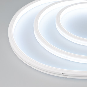 Гибкий неон ARL-MOONLIGHT-1213-TOP 24V RGB 025551, Гибкая герметичная лента (неон серии MOONLIGHT), сечение 13х12 мм. Светодиоды SMD5060 84 шт/м. Цвет свечения RGB, угол излучения 115°. Мощность 12 Вт/м, питание 24 В. Класс пылевлагозащиты IP67. Размеры 5000х13х12 мм. Мин. отрезок 83 мм. Вертикальный изги